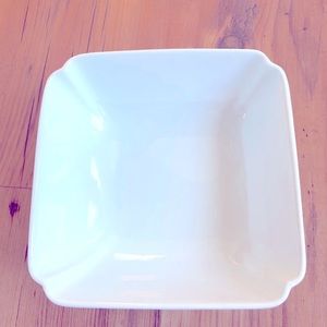 NEW Everyday Serving Bowl White Square Stoneware